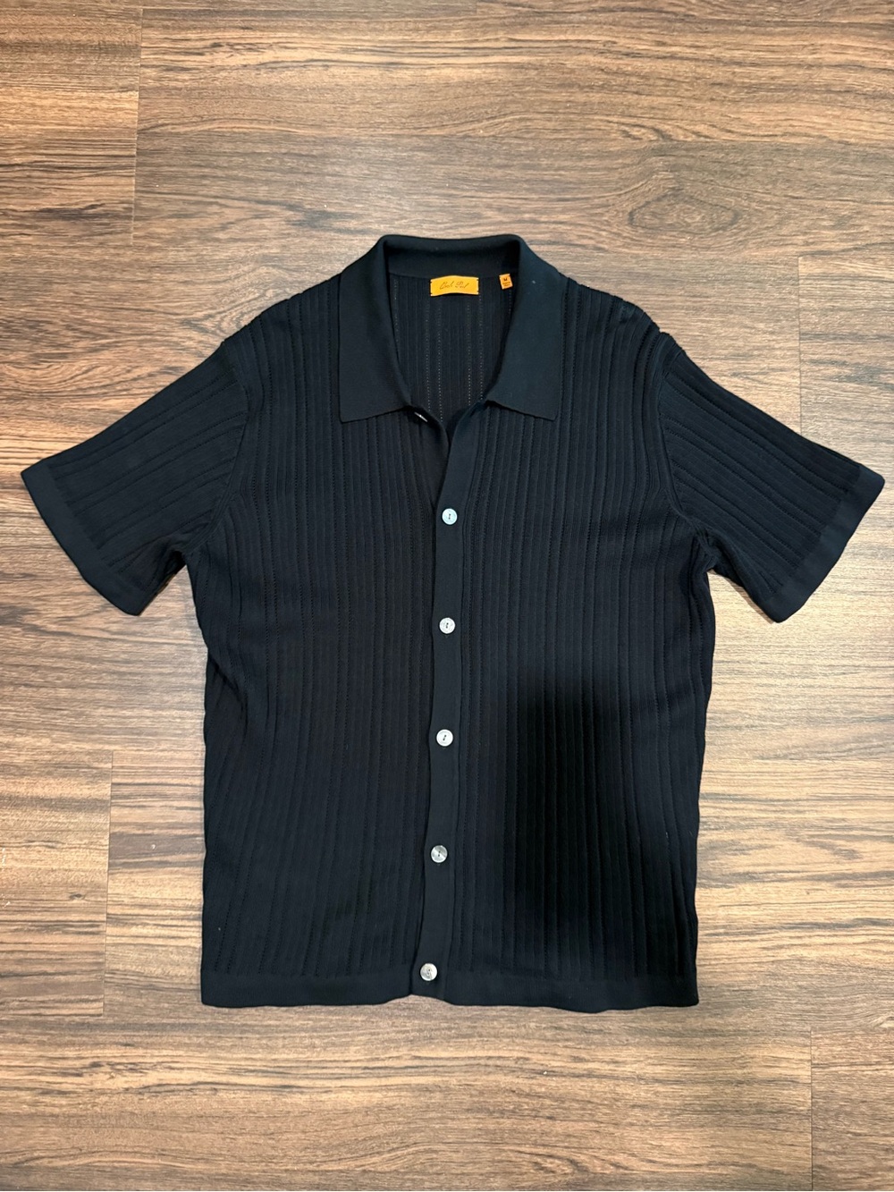 Uncle Purl Mulberry Silk Polo Shirt. Size Medium.
